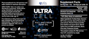 UltraCell Full Spectrum Hemp CBD Oil Lemon 1oz (30mL)
